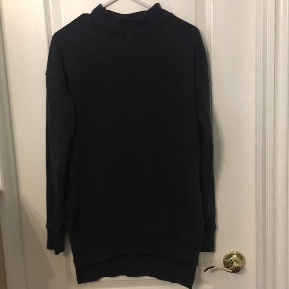 black mock neck sweatshirt - Picture 1 of 3